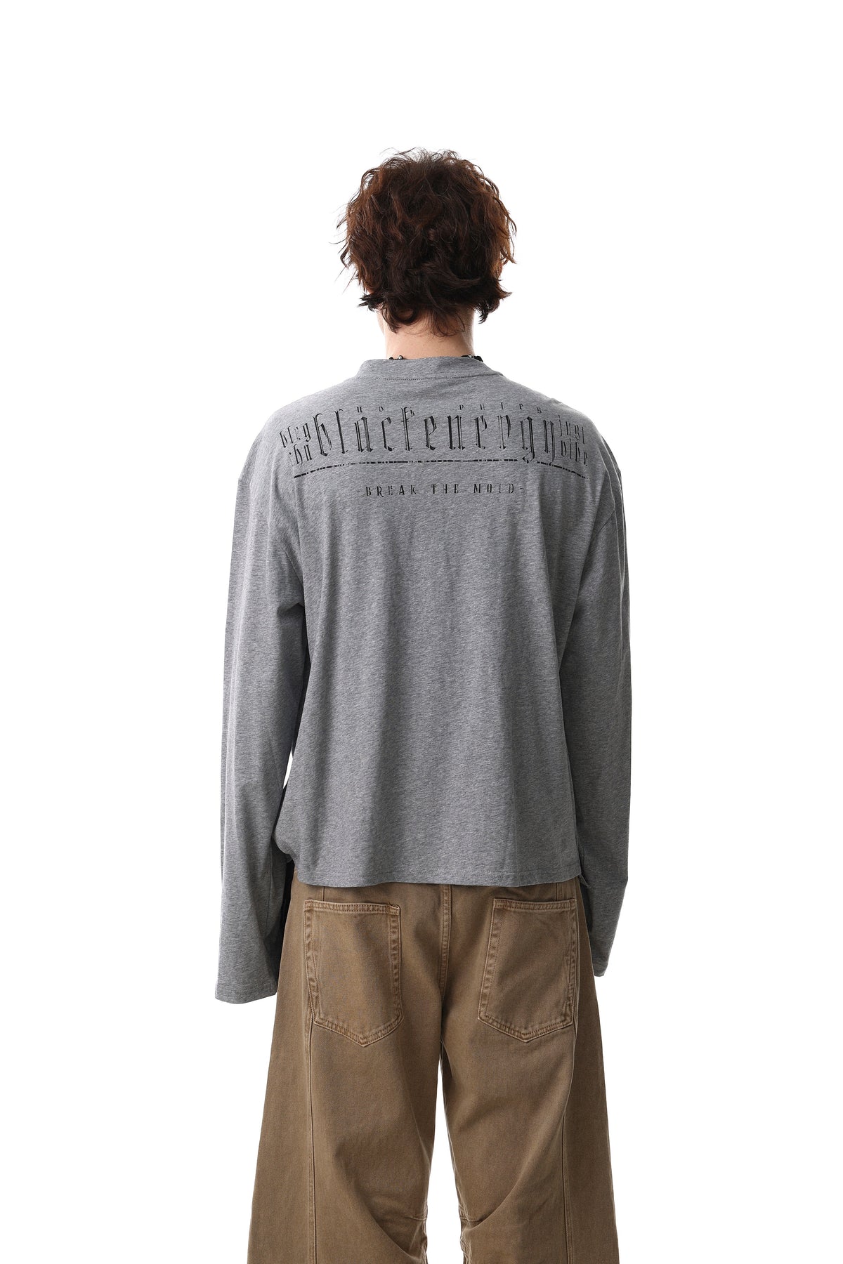 Madxmarx Graphic Henley Long Sleeve Tee