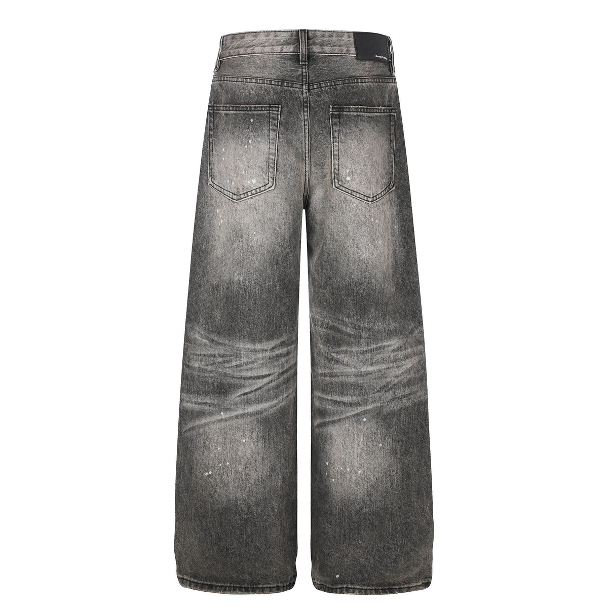 Madxmarx Rhinestone Washed Wide-Leg Jeans