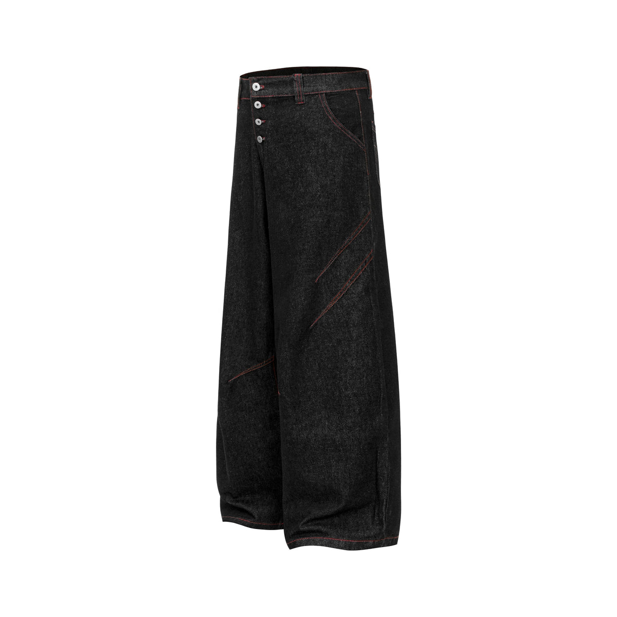 Pantalon en jean large à boutons multiples Madxmarx