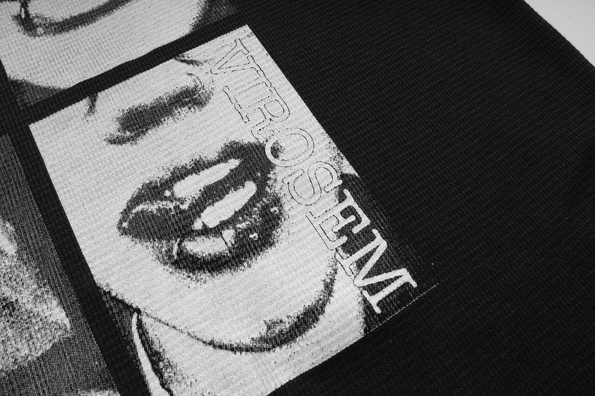 Madxmarx Pierced Portrait Graphic Long Sleeve Tee