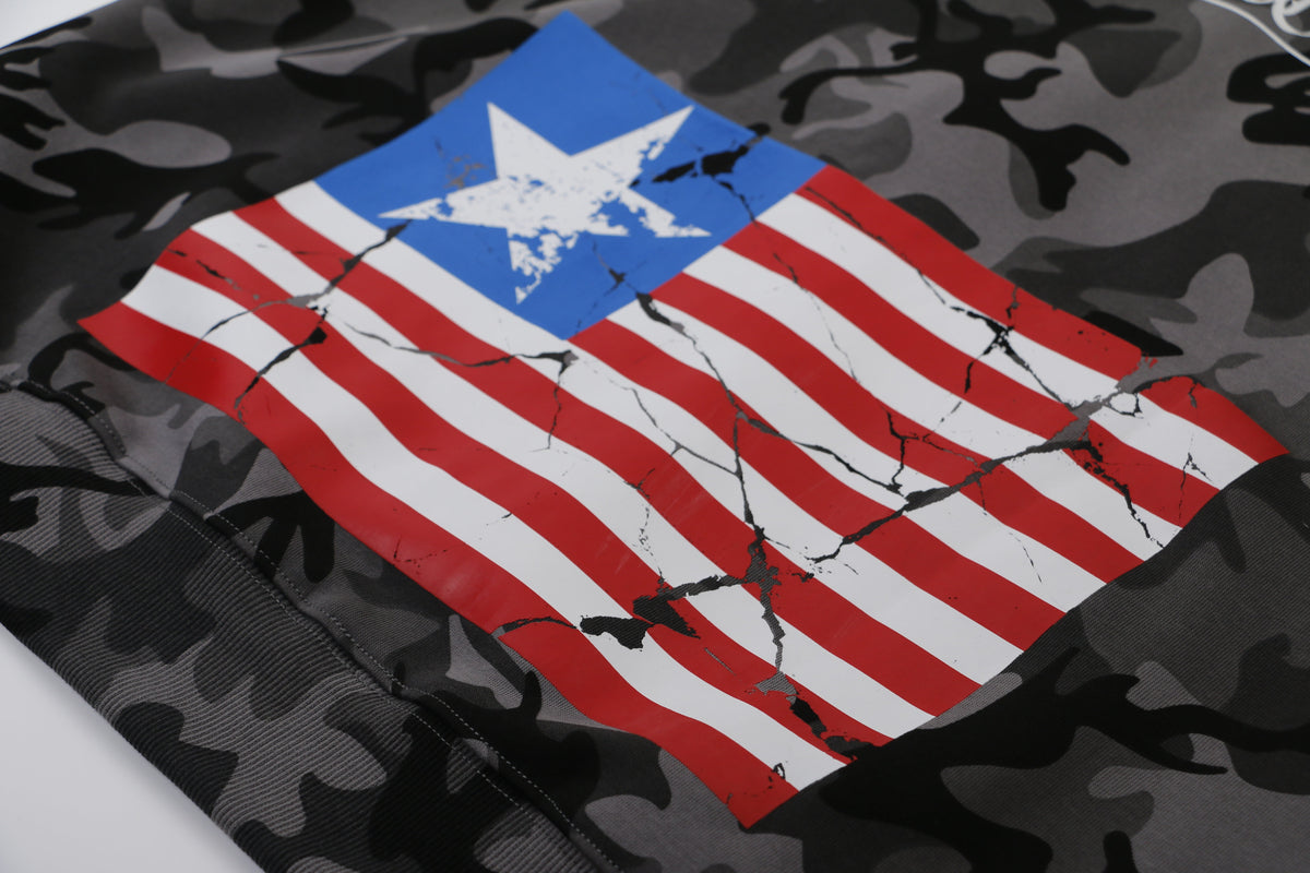 Madxmarx Camo Flag Zip-Up Hoodie