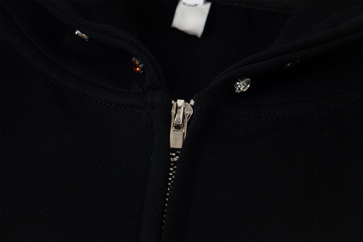 Madxmarx “MAKE” Studded Zip Hoodie