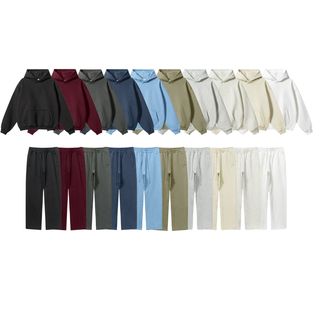 Fleece Lining Oversize Hoodie & Fleece Lining Sweatpants Setup