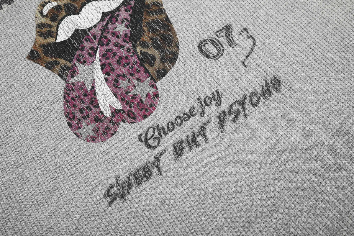 Madxmarx Leopard Raglan Long Sleeve Tee