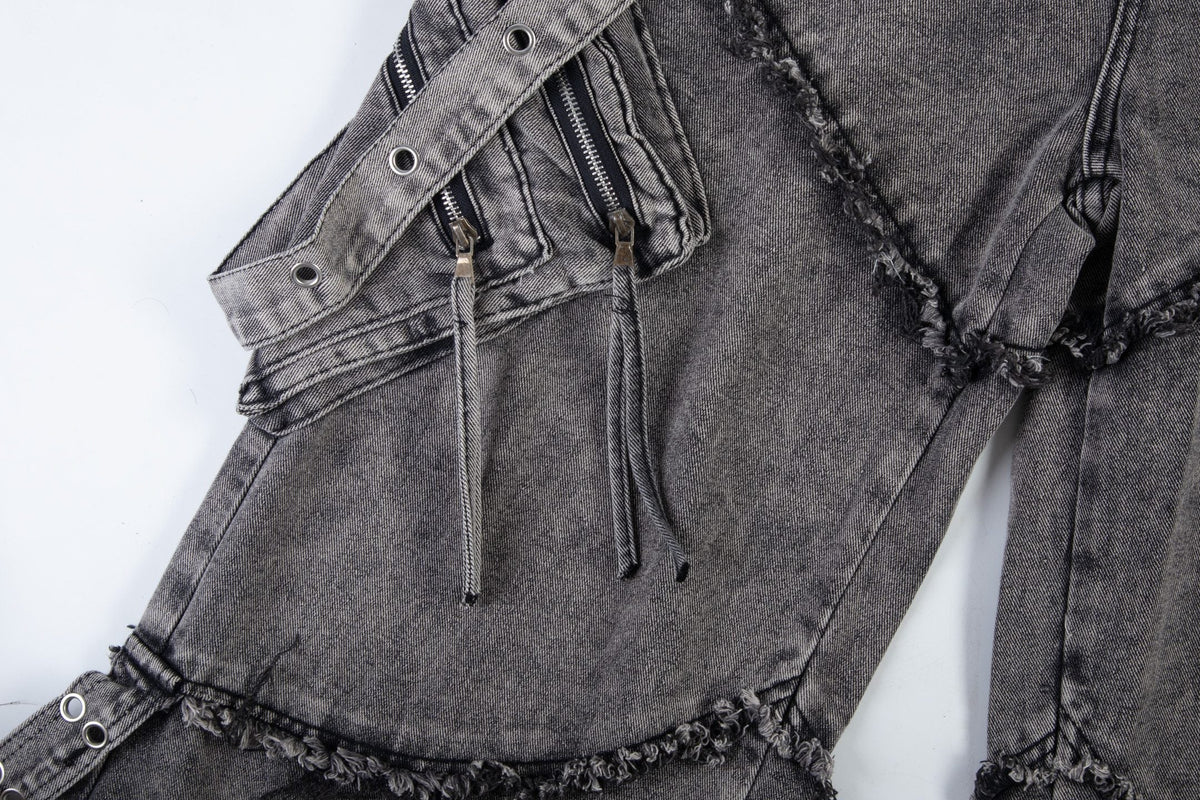 Madxmarx Deconstructed Strap Cargo Jeans