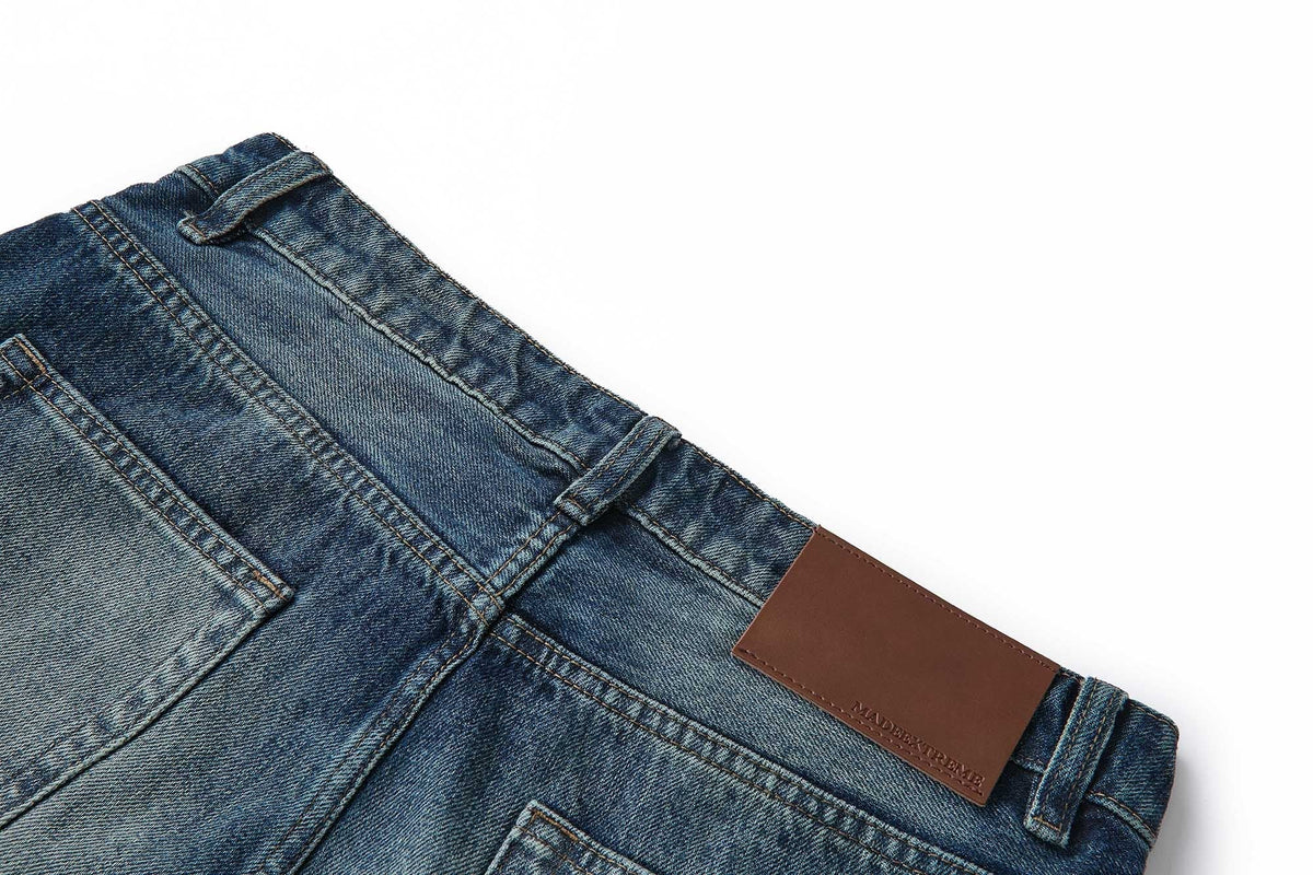 Madxmarx Vintage Washed Wide-Leg Jeans