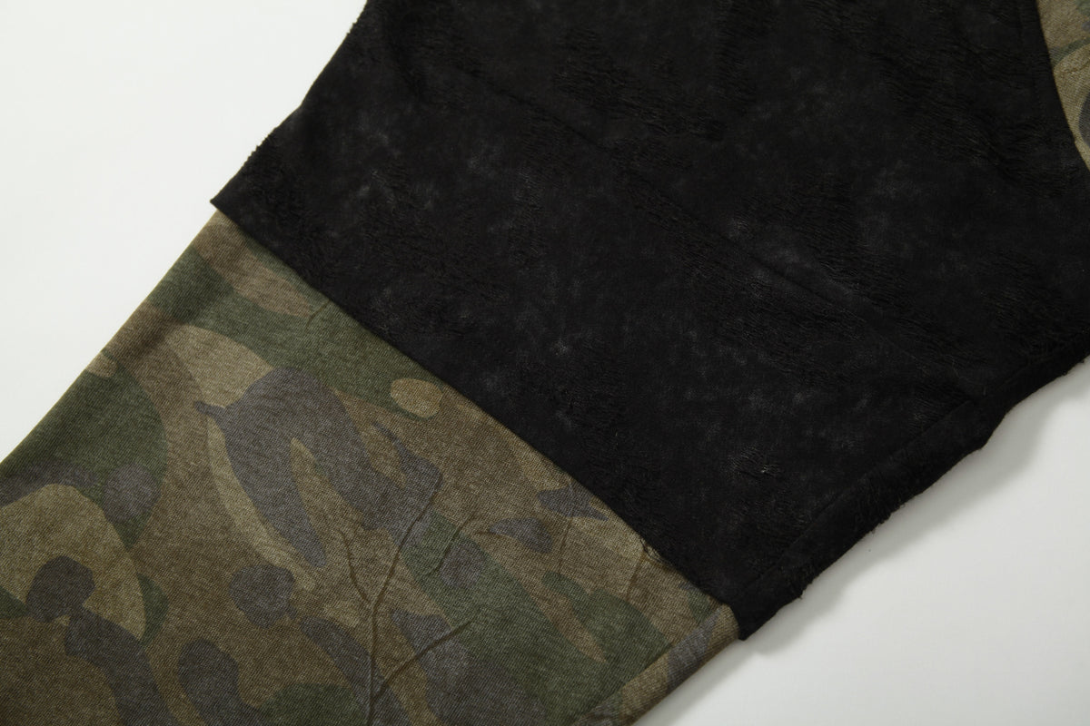 Madxmarx Camo-Patchwork-Langarmshirt