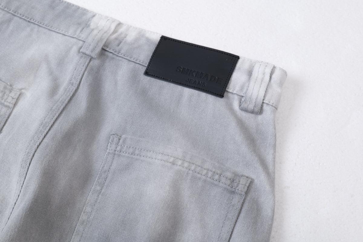 Madxmarx Washed Curved-Panel Balloon Wide-Leg Jeans