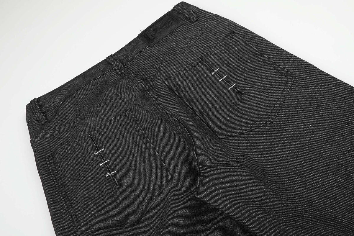 Madxmarx Stitched Detail Wide-Leg Jeans