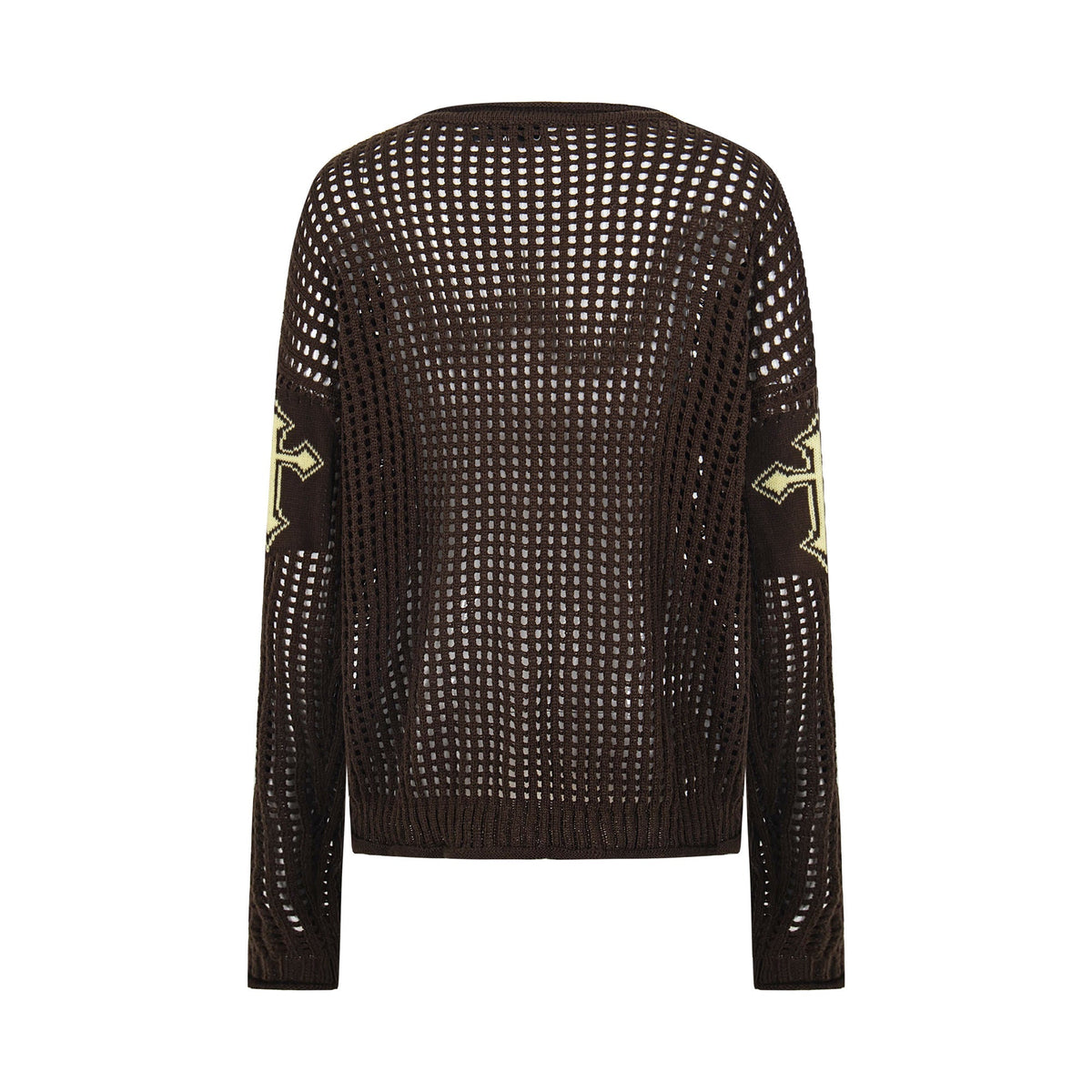 Madxmarx Hollow Knit Crewneck Sweater