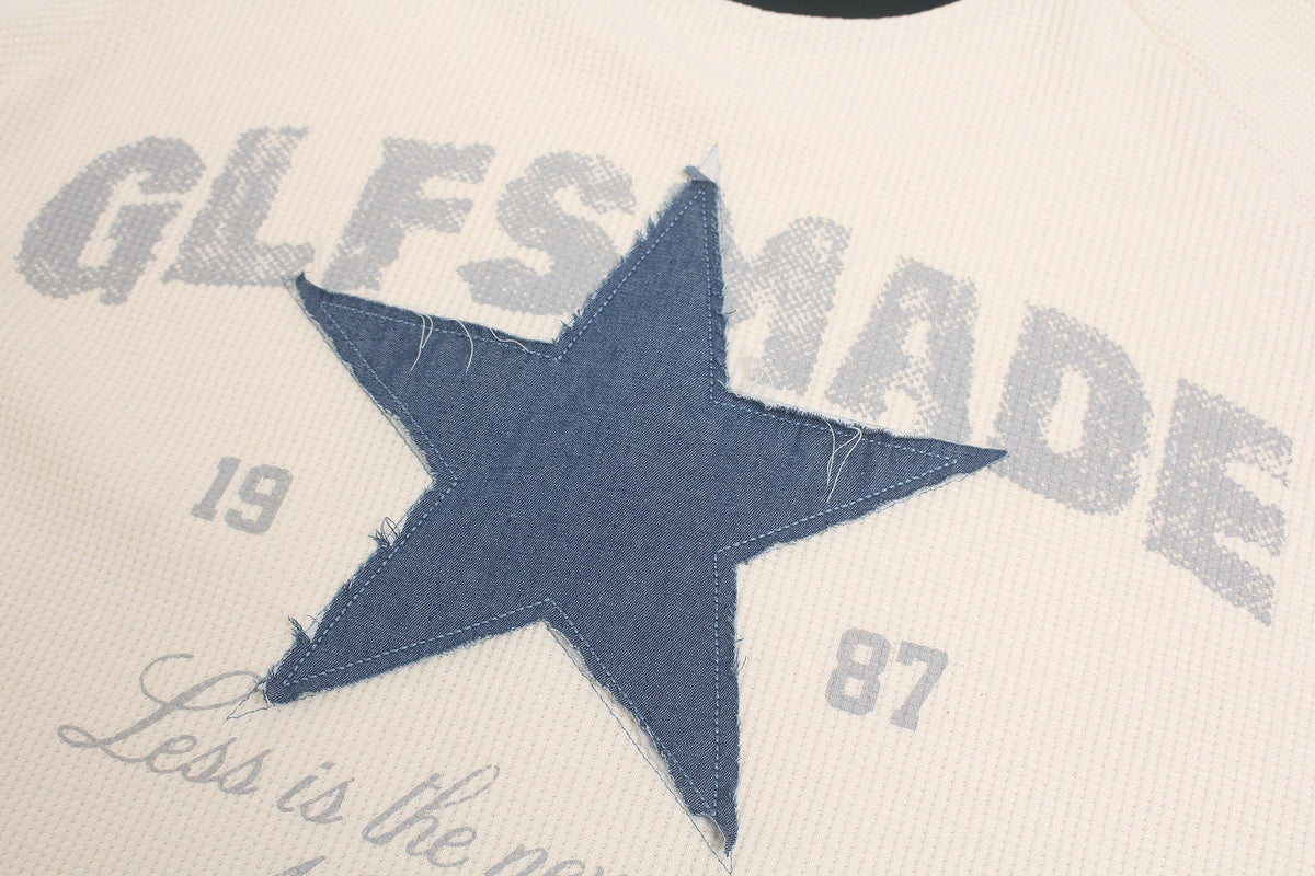 Madxmarx Studded Star Patch Long Sleeve Tee