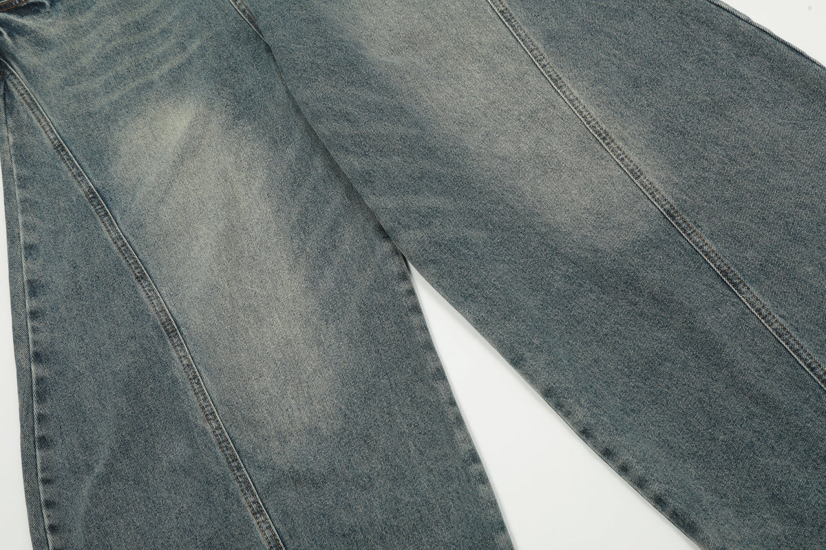 Madxmarx Curved-Panel Balloon Denim Pants