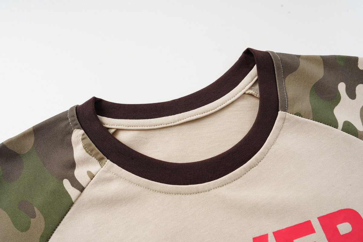 Madxmarx “Never Lose Your Way” Camo Raglan T-Shirt