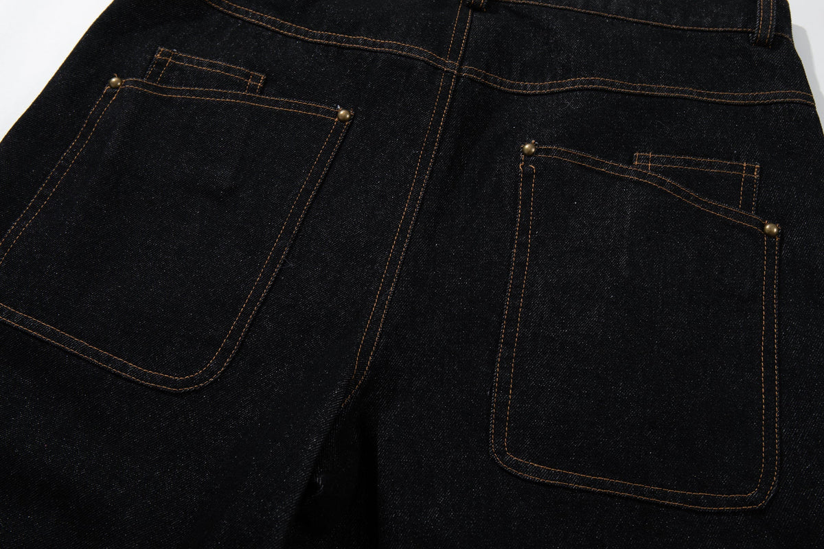 Pantalon en jean large à empiècement incurvé Madxmarx