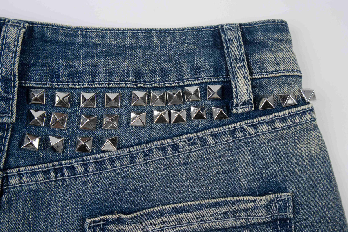Madxmarx Stacked Moto Zip Jeans