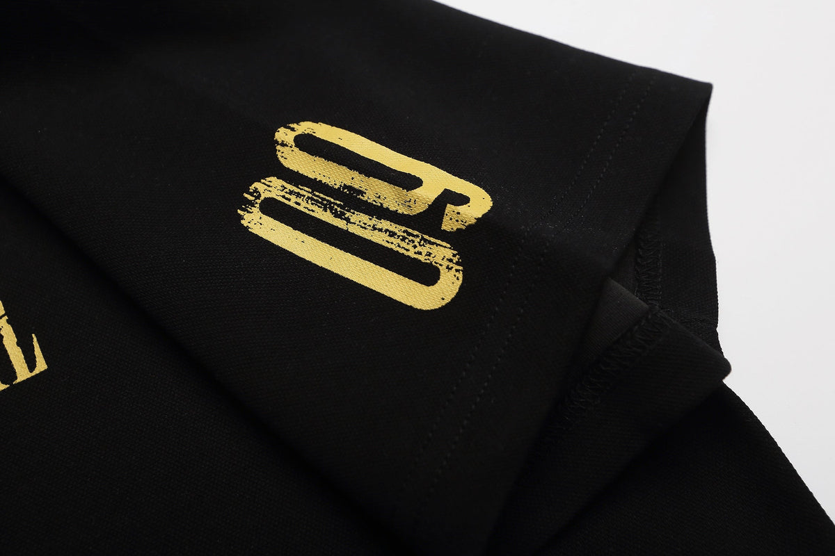 Madxmarx Studded Collar Polo Shirt