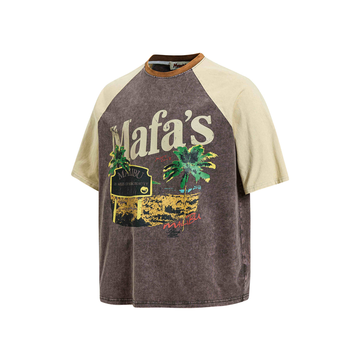 Madxmarx Malibu Washed Raglan Tee