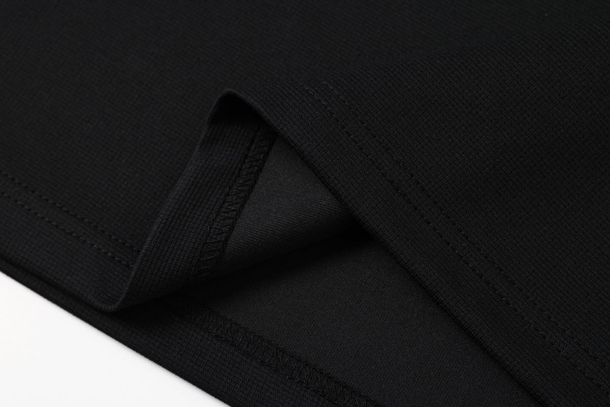 Madxmarx Faux Fur Collar Graphic Polo Tee