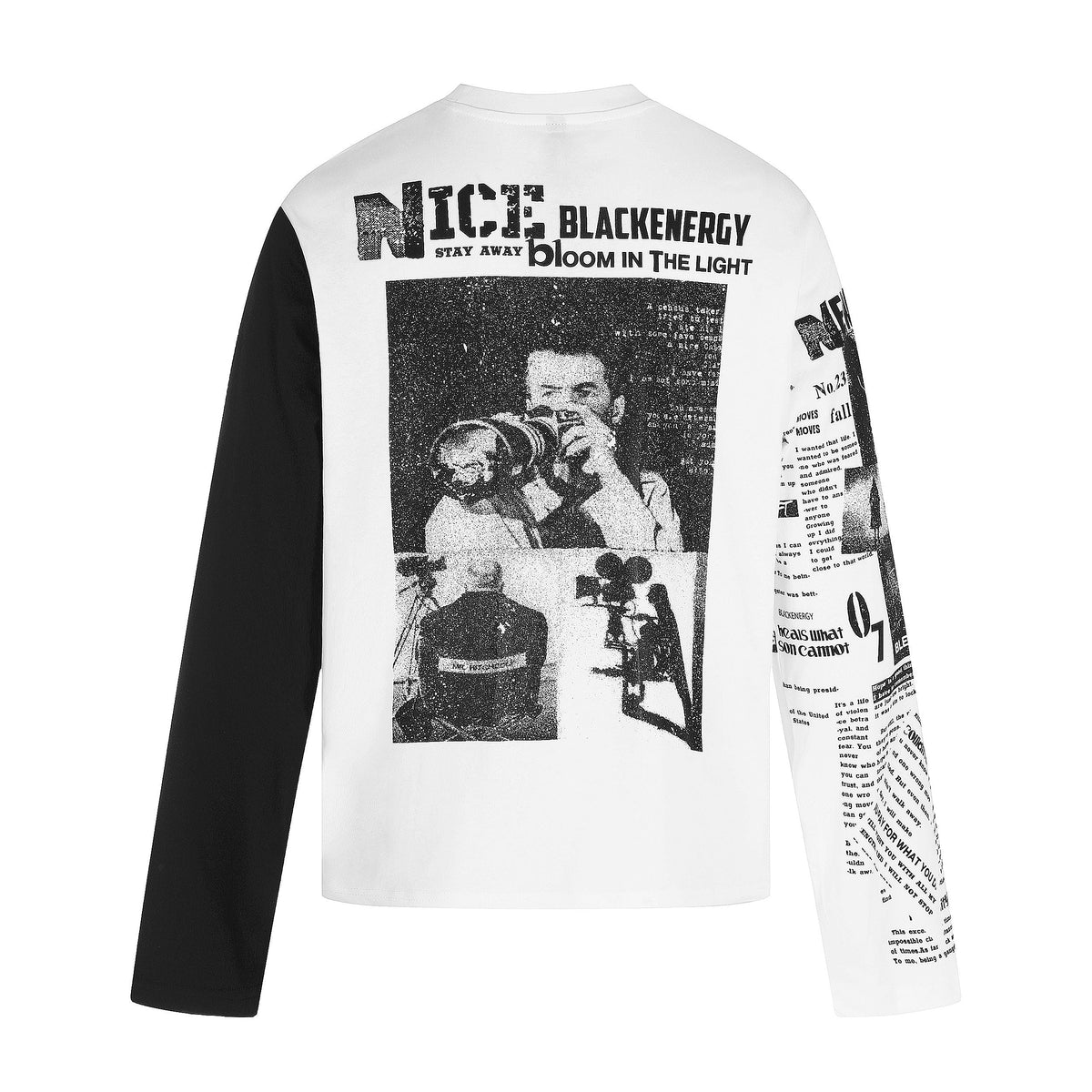 Madxmarx Black Energy Graphic Long Sleeve T-Shirt