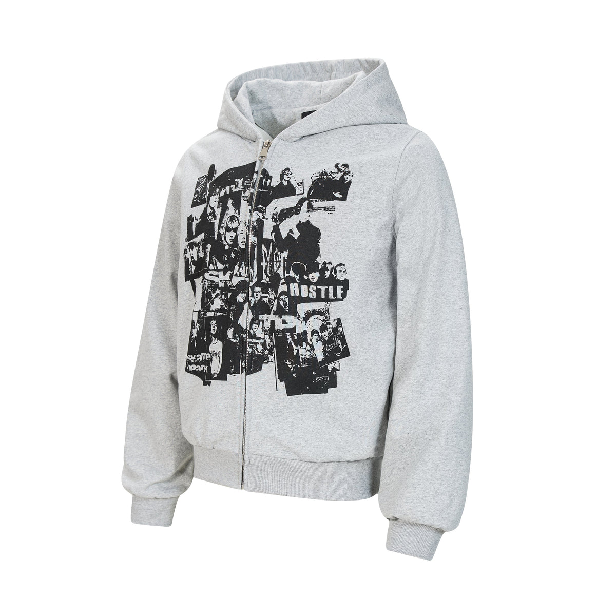 Madxmarx Retro Collage Print Zip Hoodie