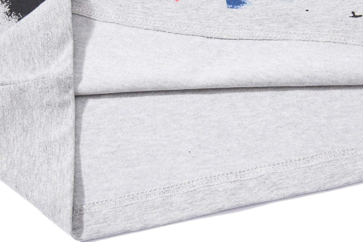Madxmarx Distressed Star Collage Long Sleeve Tee