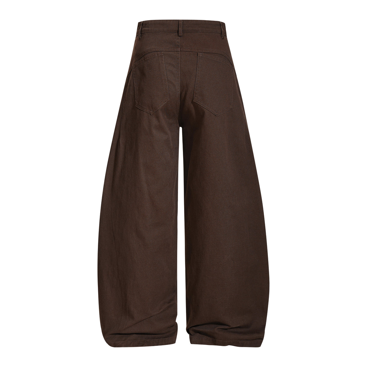 Madxmarx Double-Waist Curved Wide Pants