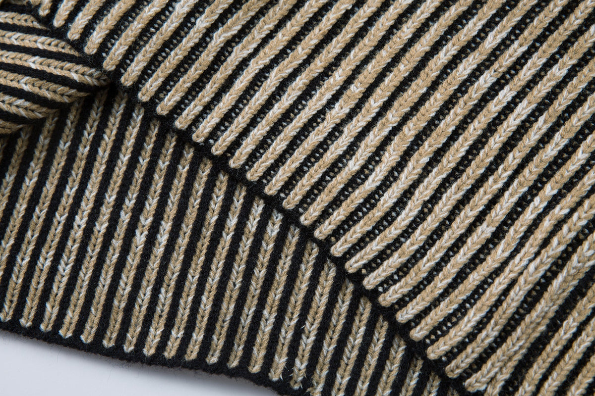 Madxmarx Striped Textured Zip Jacket