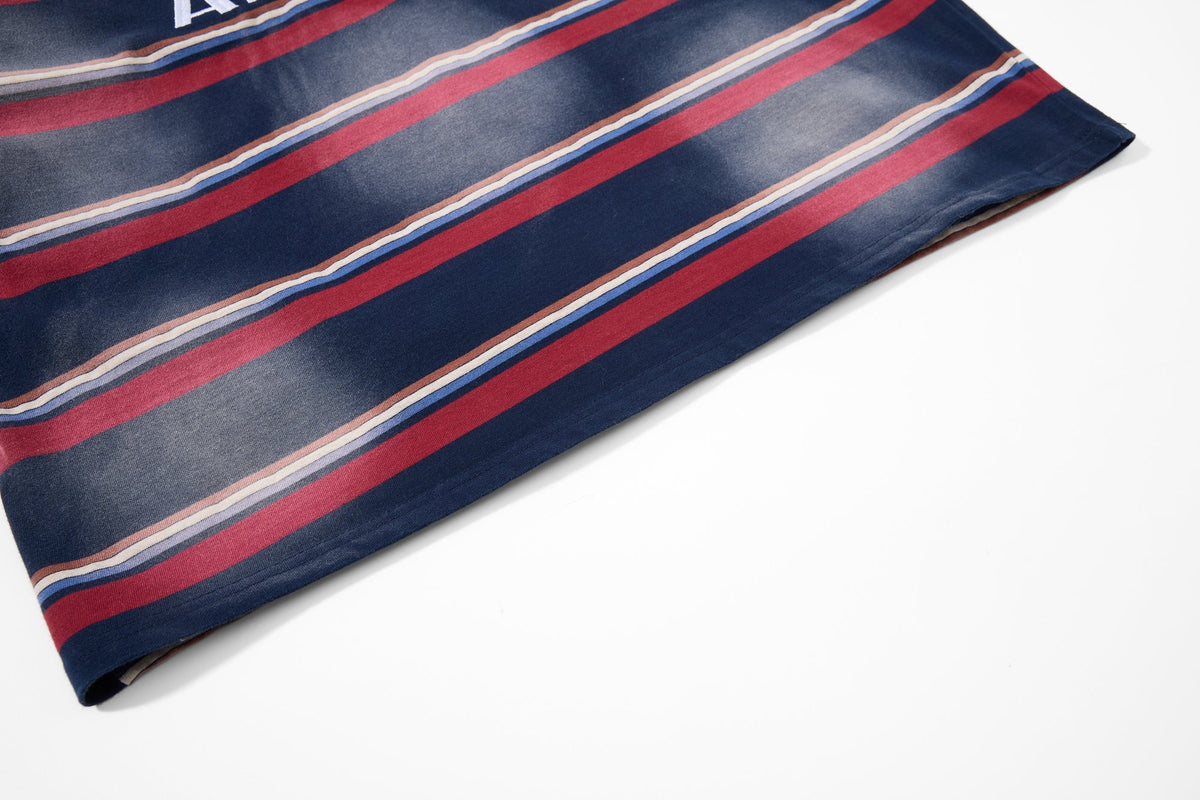 Madxmarx Layered Stripe Polo Long-Sleeve
