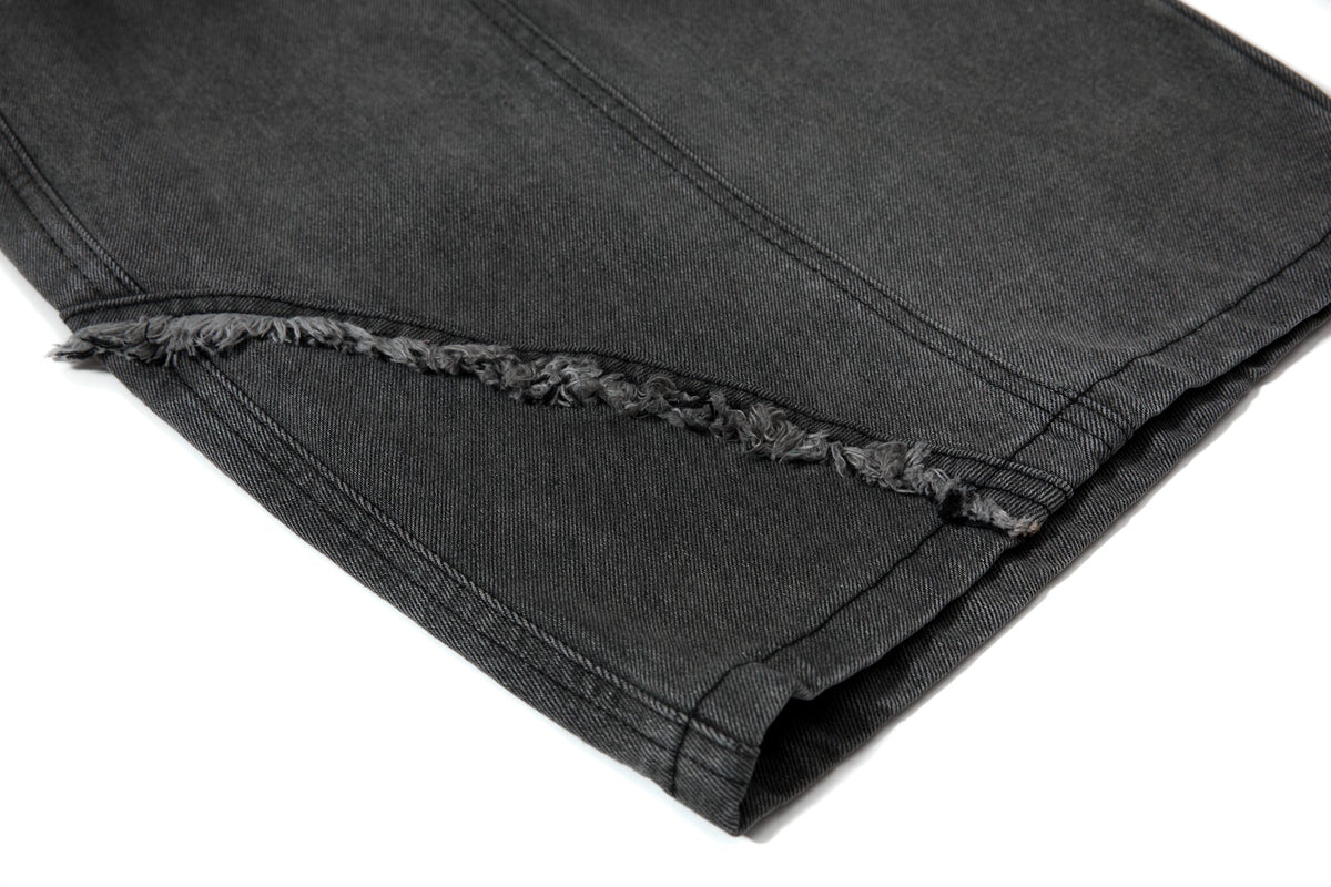 Jean cargo incurvé délavé et effiloché Madxmarx