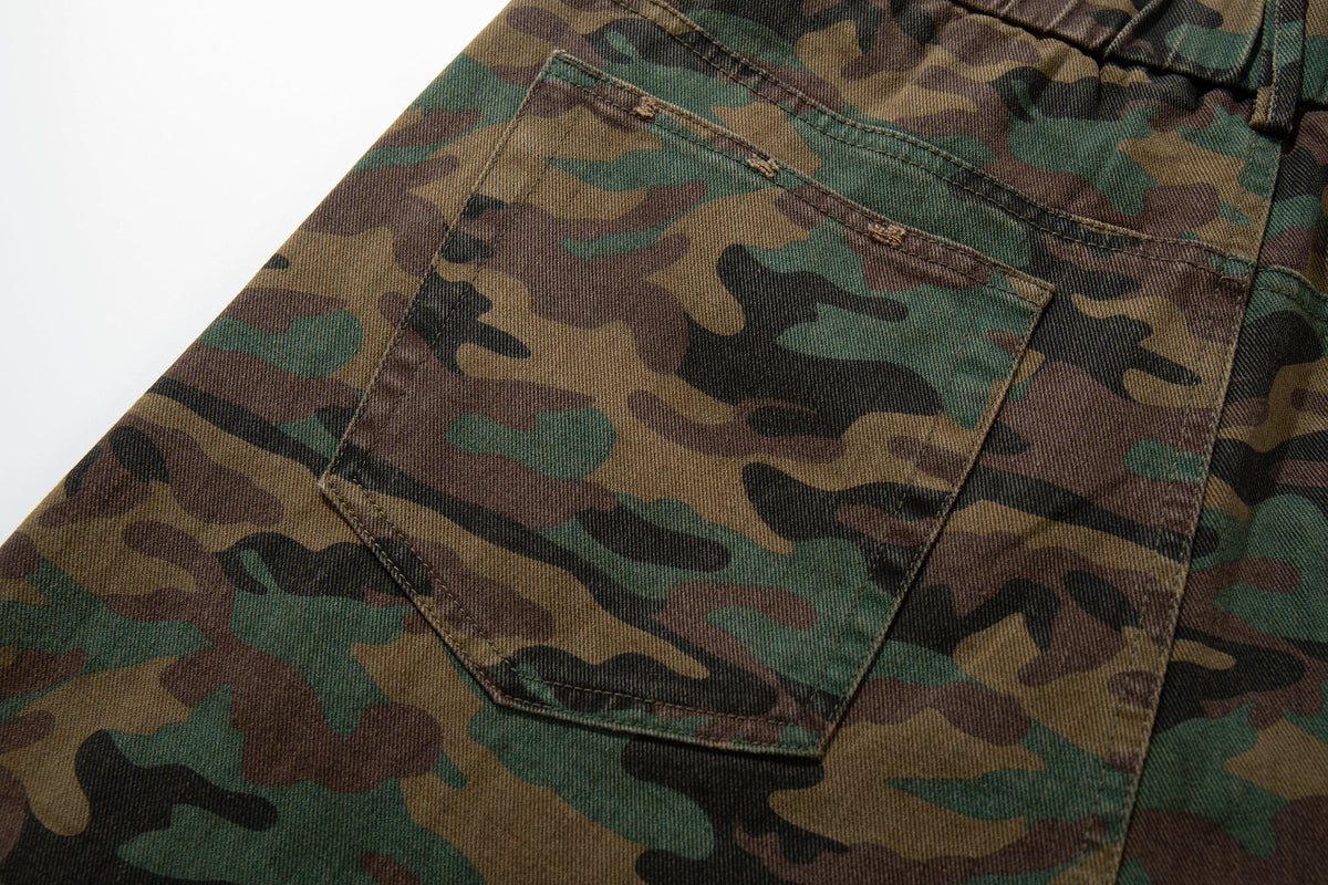 Madxmarx Camo-Stripe-Hose mit weitem Bein