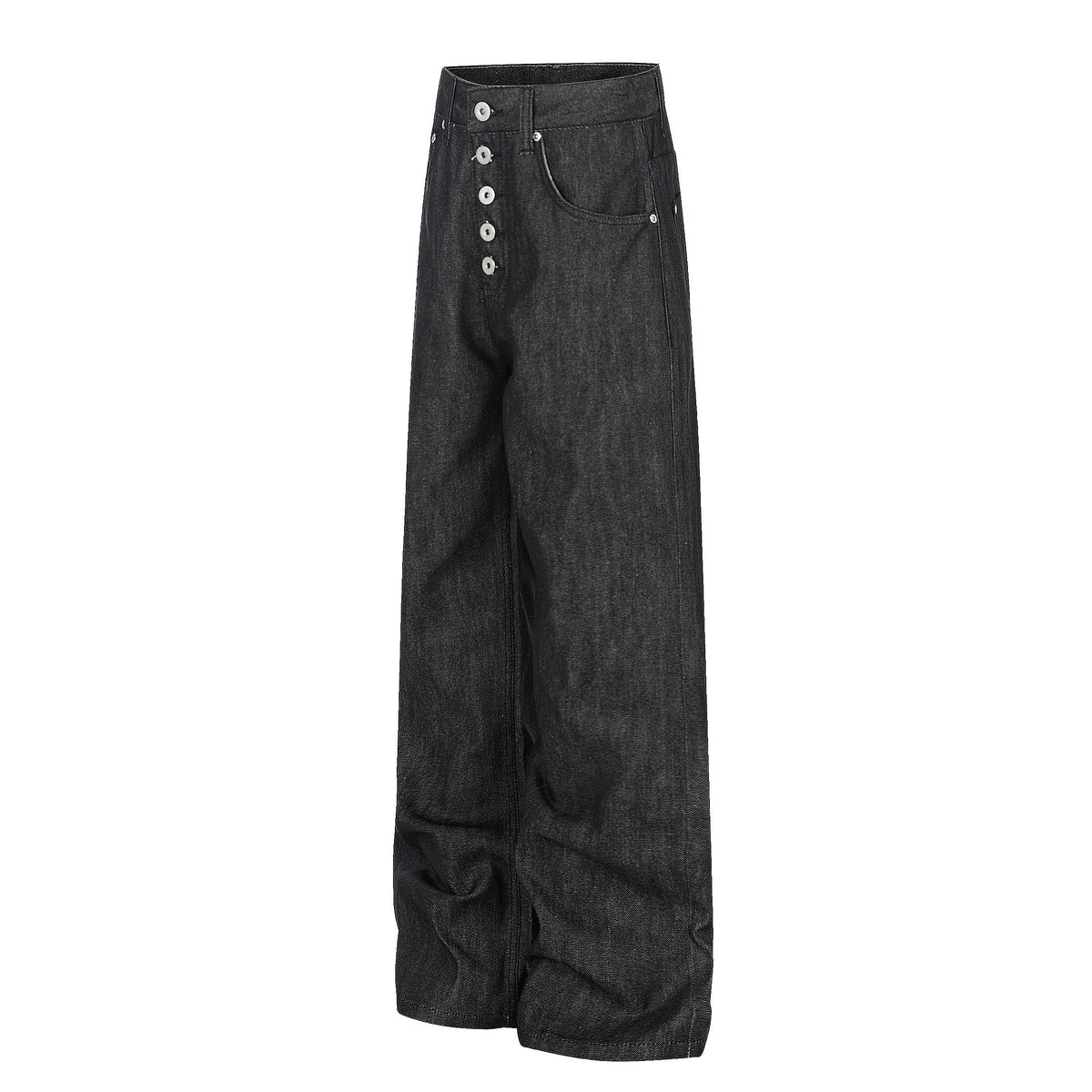 Madxmarx „Black Raw Button Denim Jeans“