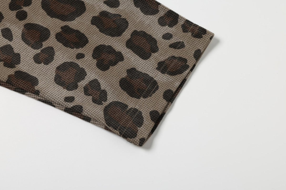 Madxmarx Leopard Raglan Long Sleeve T-Shirt