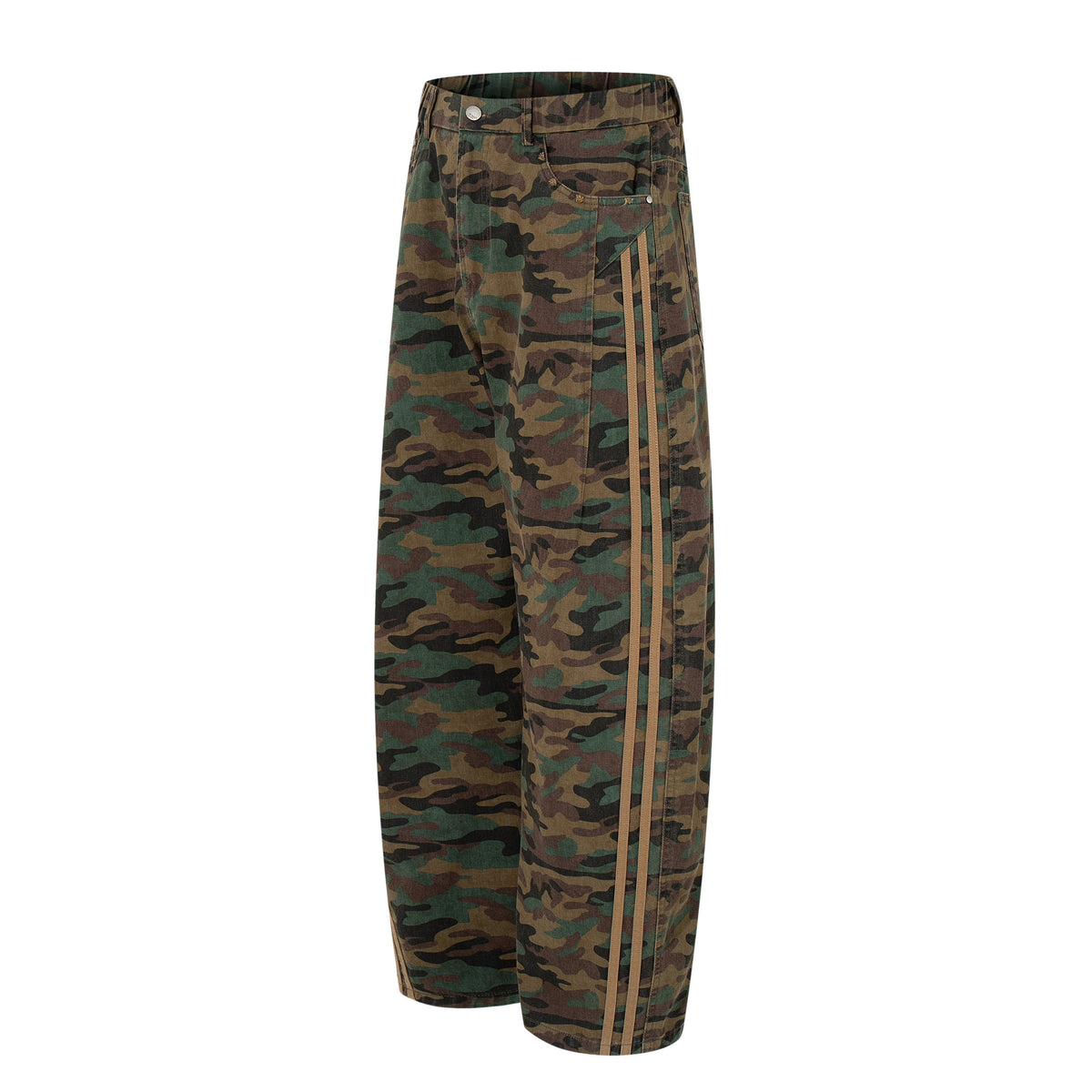 Madxmarx Camo-Stripe-Hose mit weitem Bein