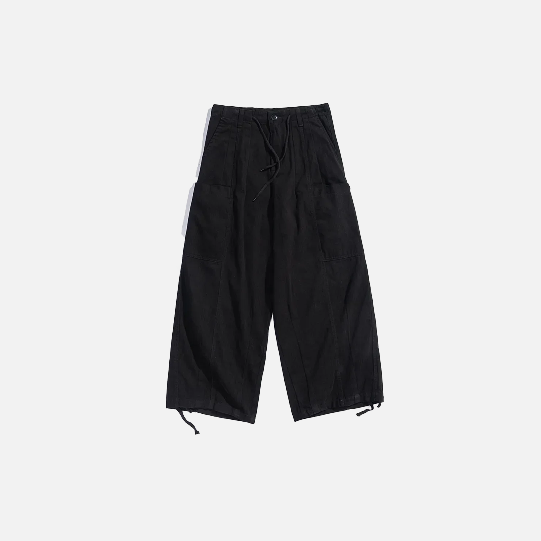 Solid Color Safari Style Cargo Pants