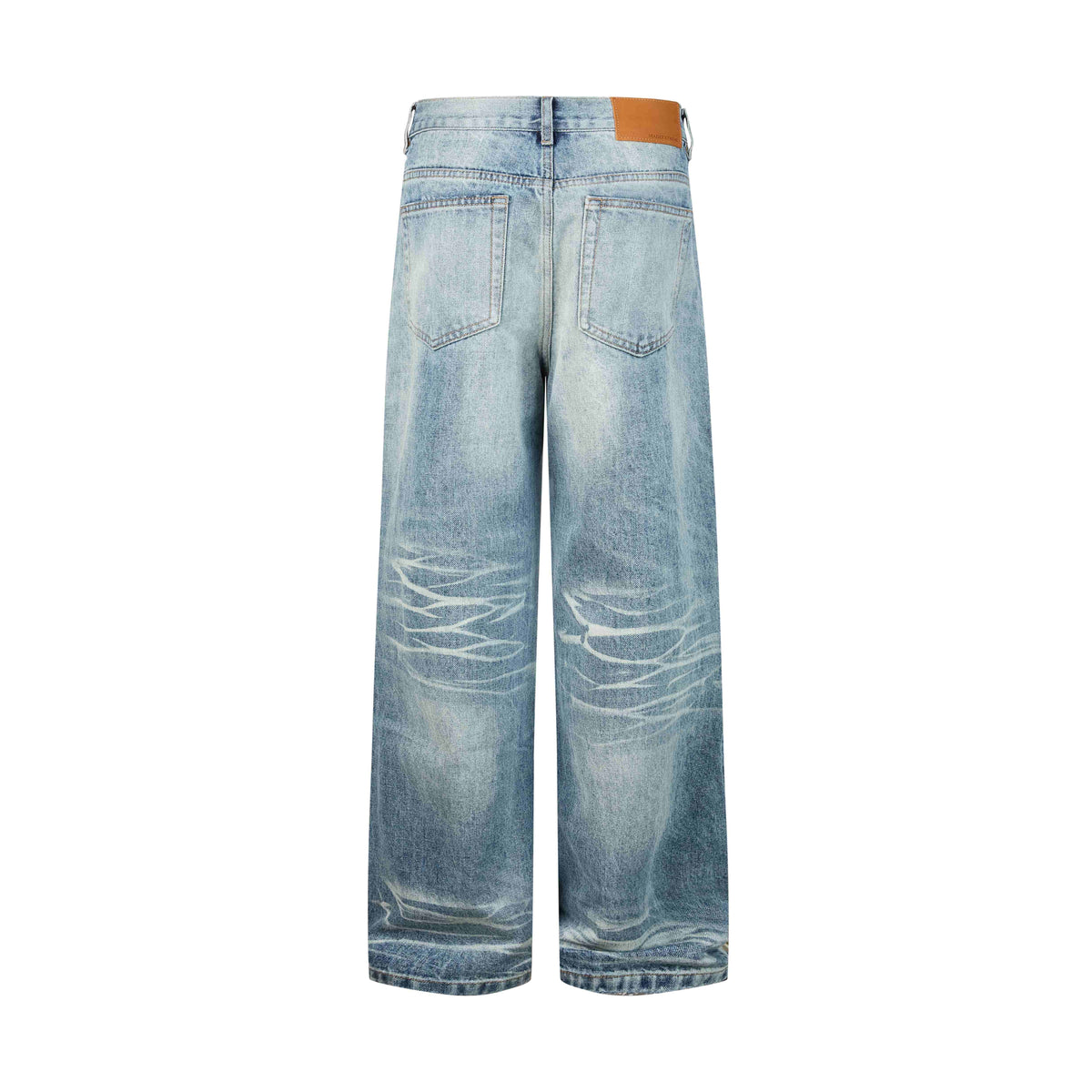 Madxmarx Washed Whisker Wide-Leg Jeans