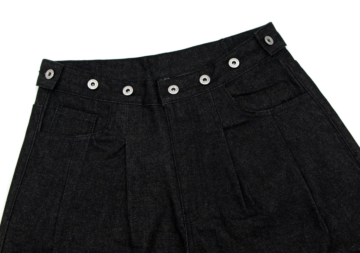 Madxmarx Grommet Waist Wide-Leg Jeans