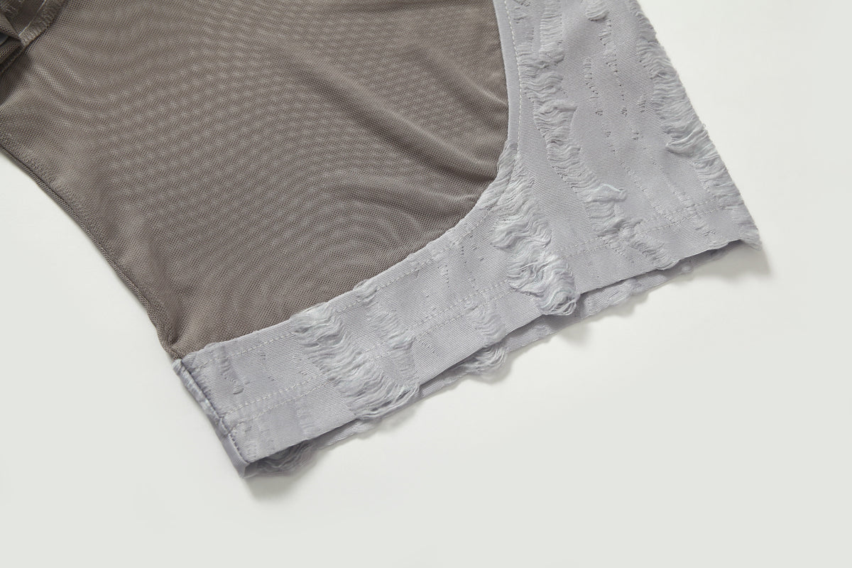 Madxmarx Textured Mesh Patchwork Tee