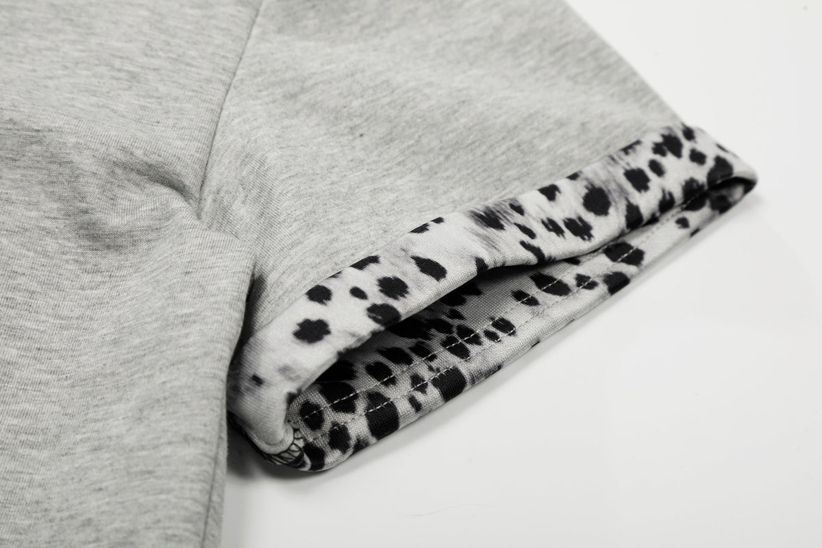 Madxmarx “Leopard Trim Zip Polo”