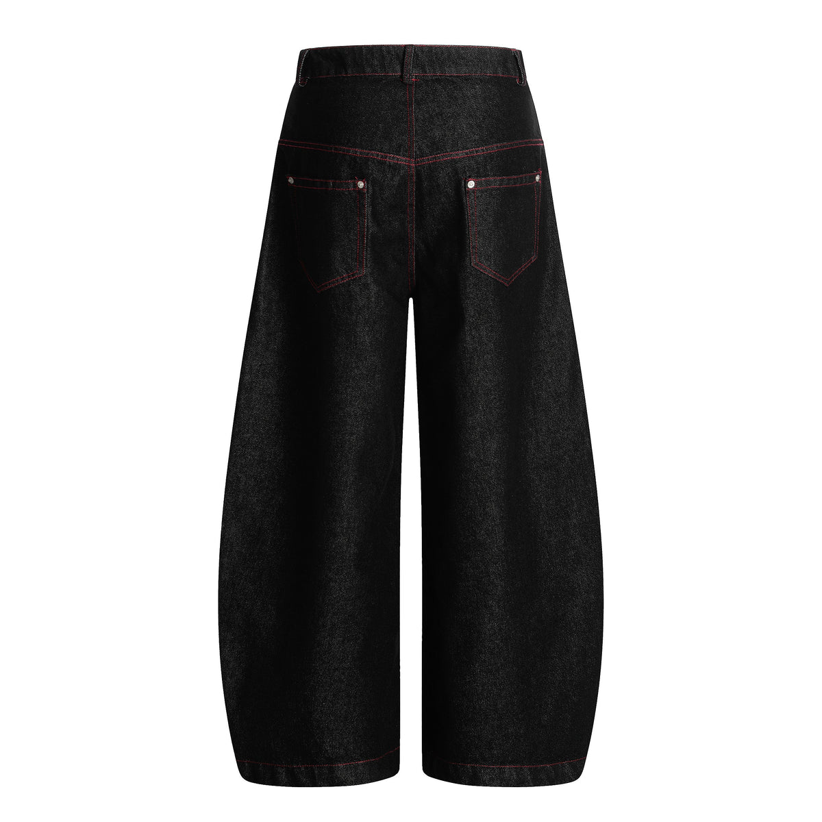 Madxmarx Red Stitch Barrel Denim Pants