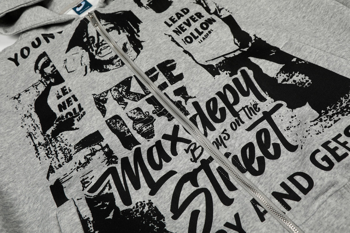 Madxmarx Street Manifesto Graphic Zip Hoodie