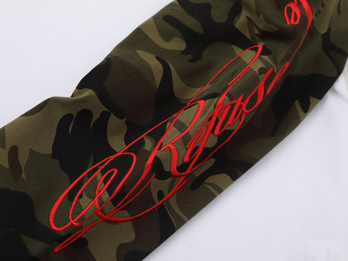 Madxmarx Camo Sleeve Raglan Long Sleeve Tee