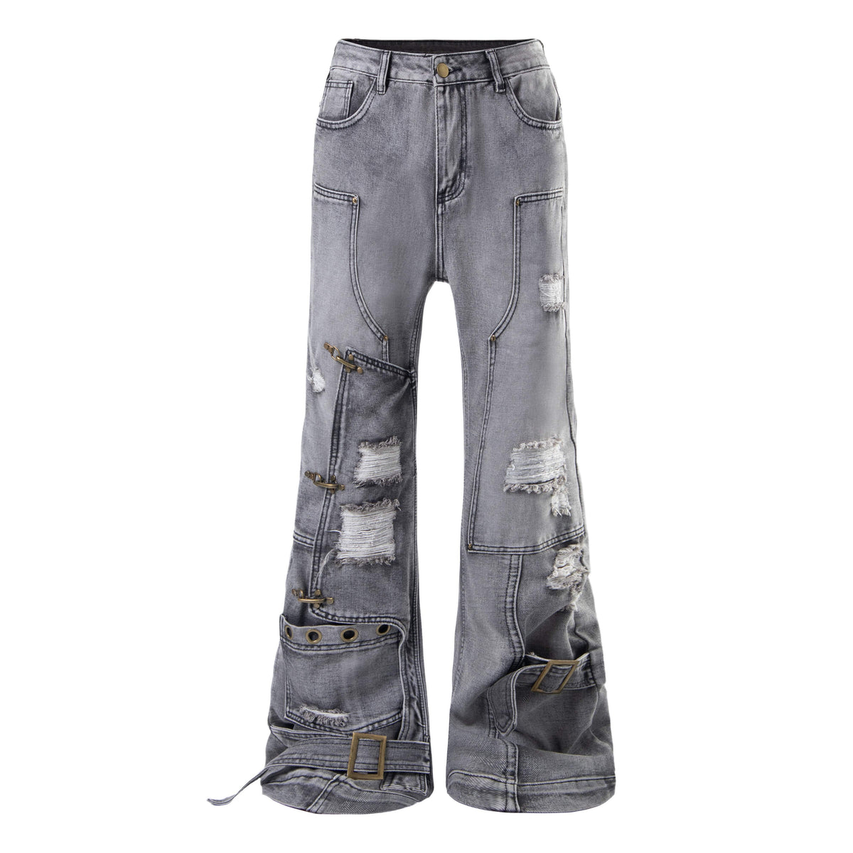 Madxmarx Distressed Flare Jeans