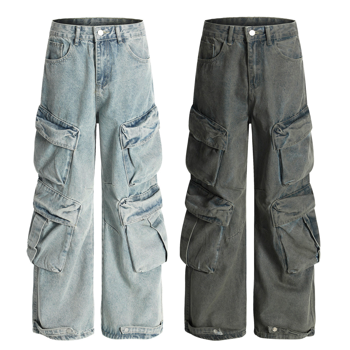 Madxmarx Multi-Layer Cargo Denim Pants