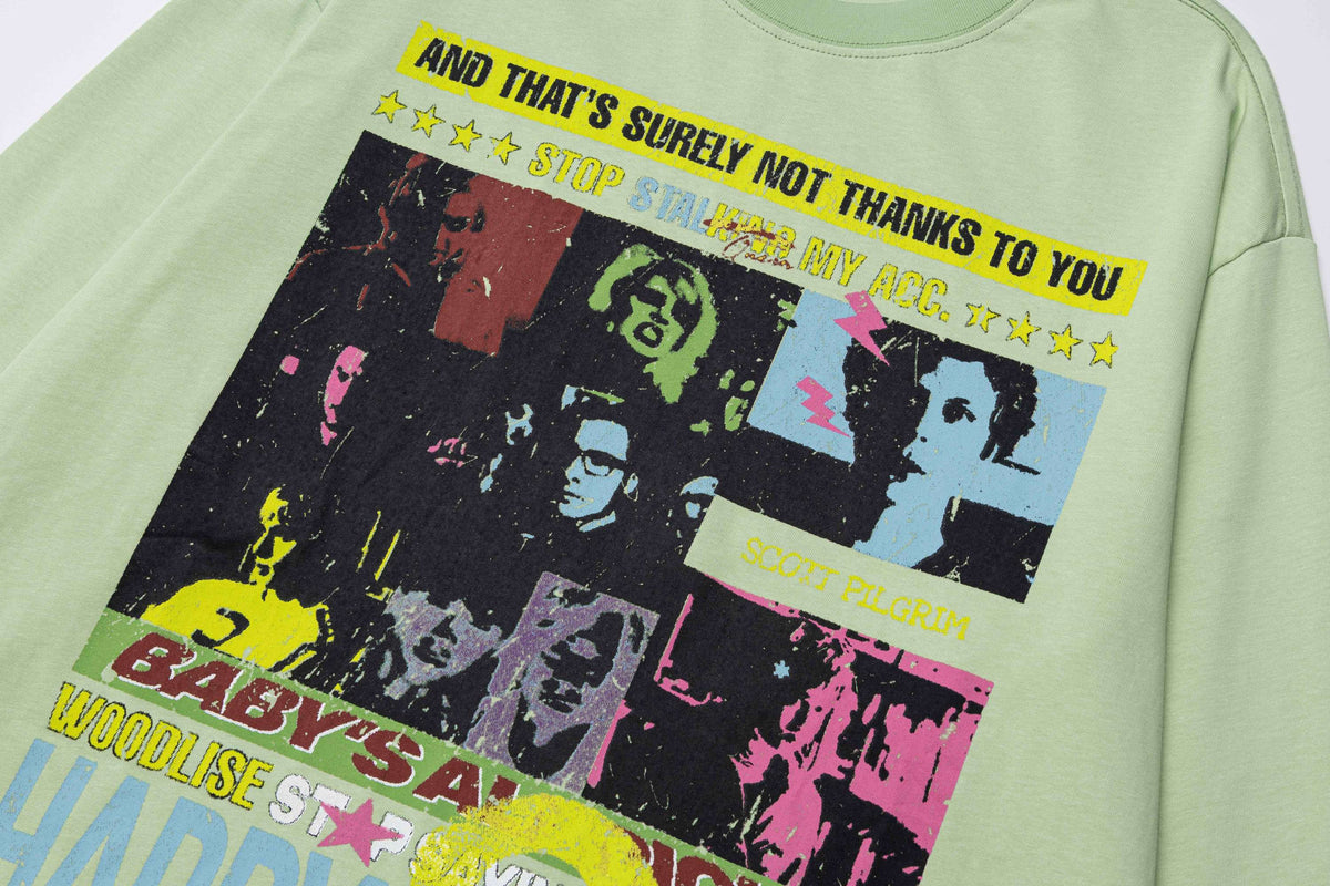 Madxmarx Pop Art Collage Graphic Long Sleeve Tee