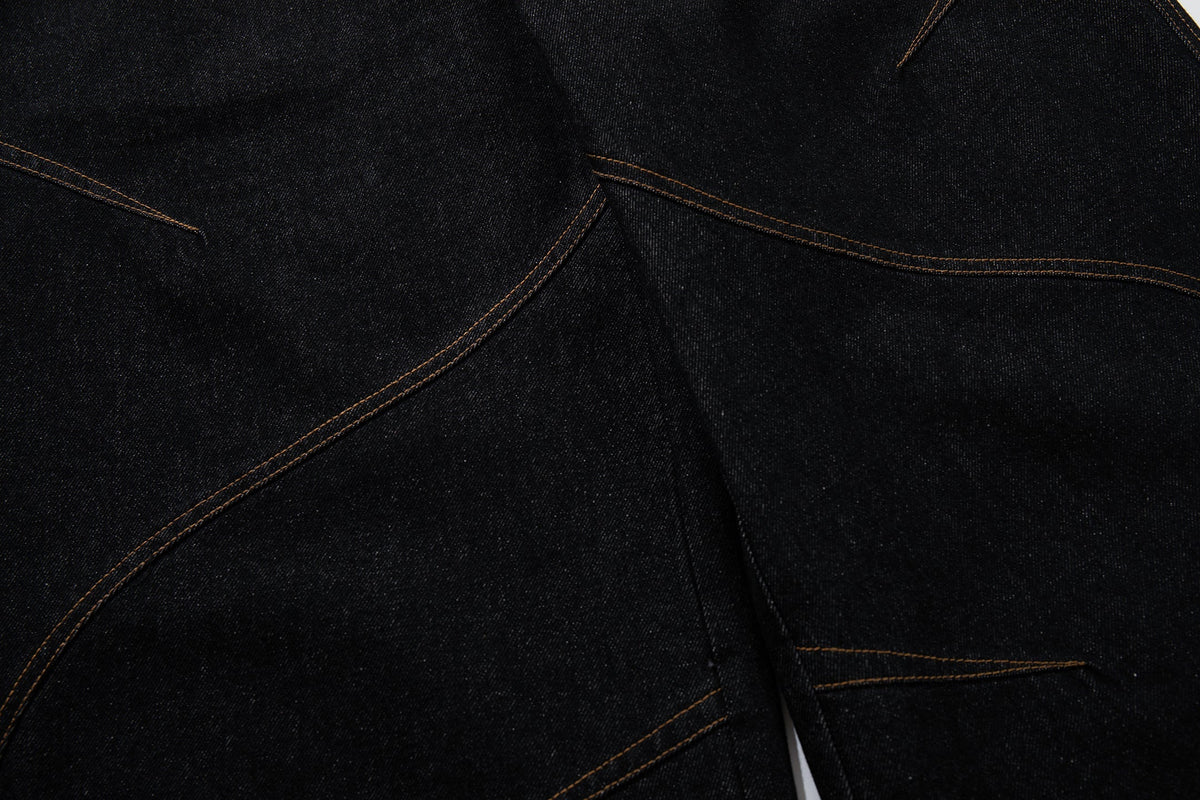Pantalon en jean large à empiècement incurvé Madxmarx