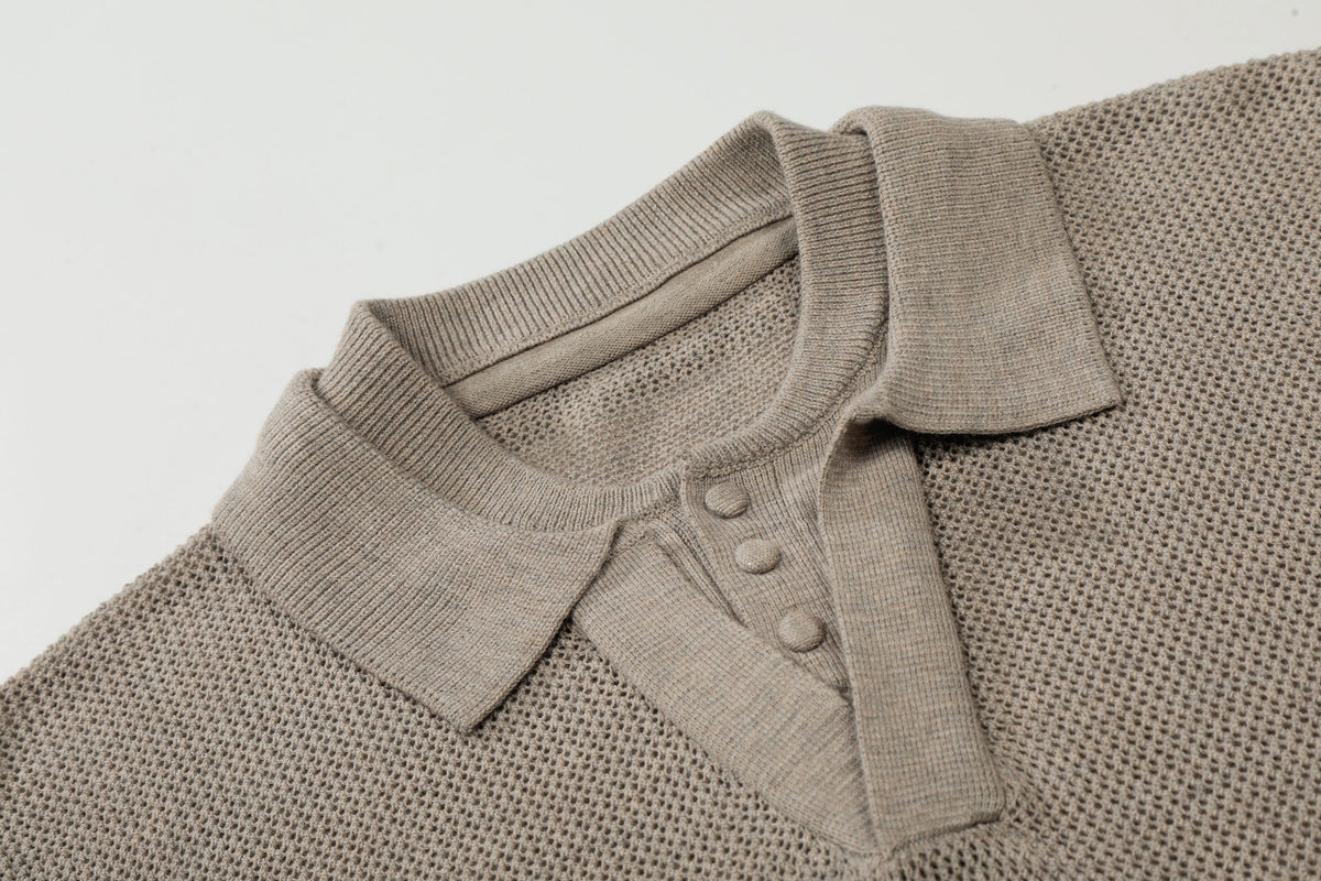 Madxmarx “Open Knit Polo Tee”