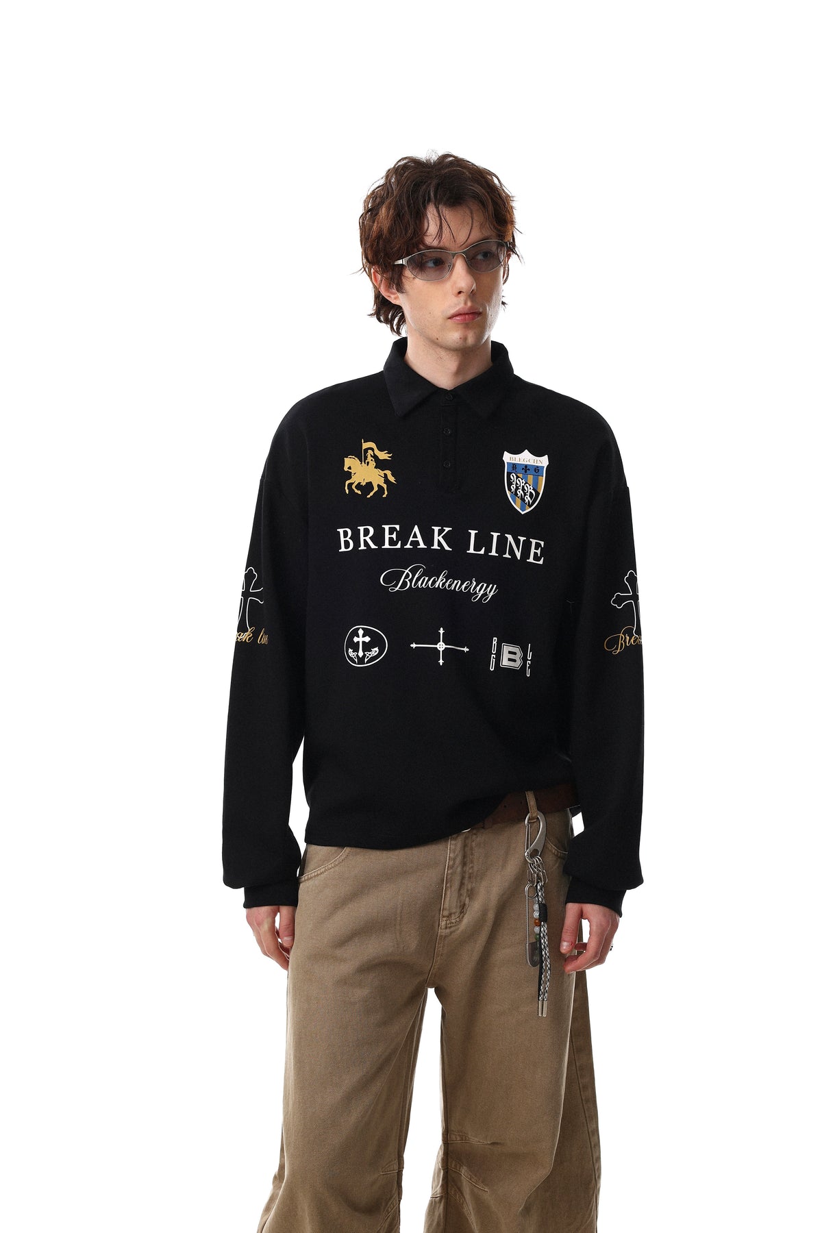 Madxmarx Break Line Graphic Polo