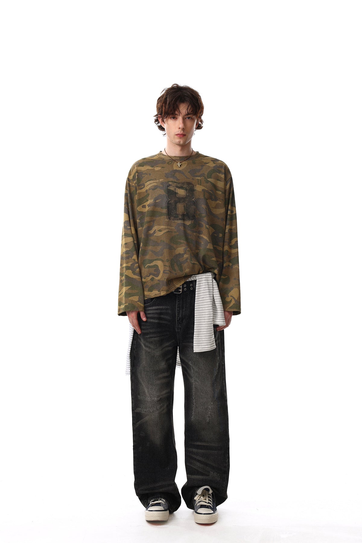 Madxmarx Camo Graphic Long Sleeve Tee