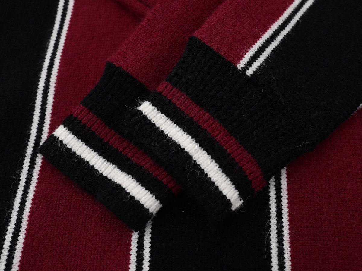 Madxmarx Collegiate Stripe Knit Sweater