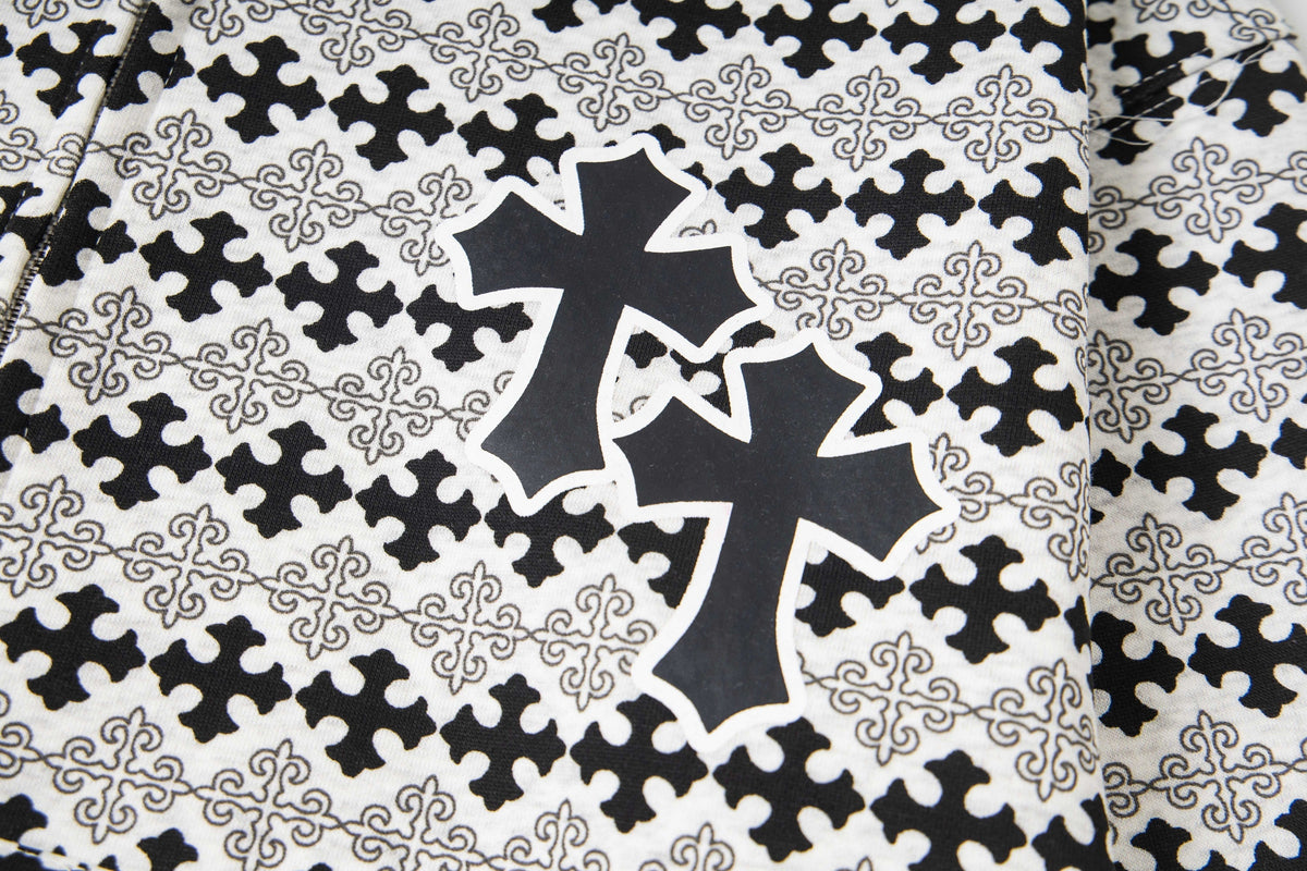 Madxmarx Gothic Pattern Full-Zip Hoodie